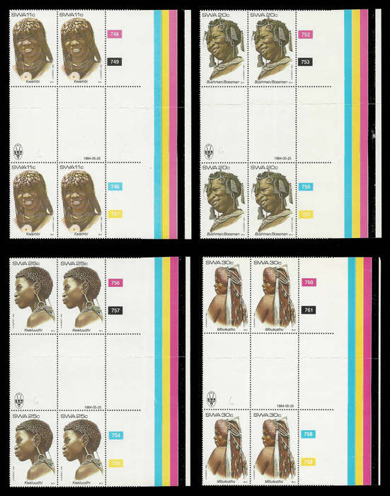 Proofs ex the S.W.A. Archives. 1984. Headdresses.