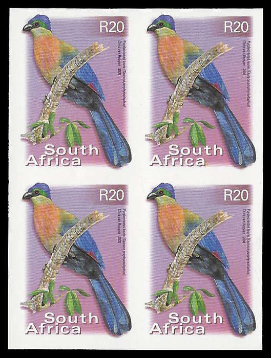 Republic of South Africa.  7th Definitive Imperforated Block of 4.  UM.