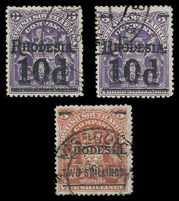 B.S.A.C.  1909/11 Surcharges.  Cat.value R1 250-00.