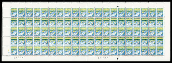 South West Africa. Cat.value R30 000-00+. Harrison Paper Complete Sheet.