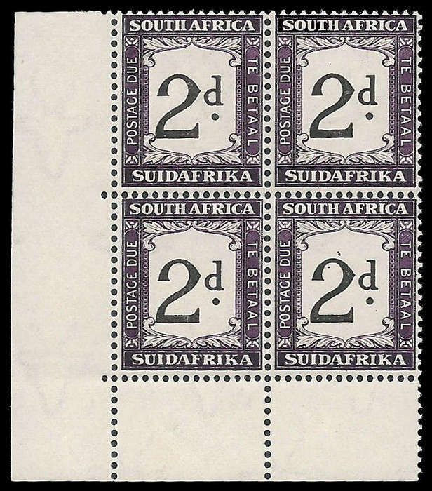 Union of South Africa.  Postage Due.  SACC 23.  Cat.value R2 400-00.  UM.