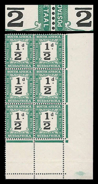 Union of South Africa.  Postage Due.  Blunt 2.  Cat.value R800-00.