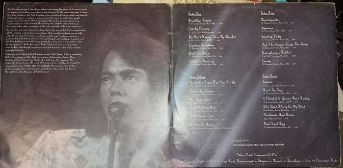 Neil Diamond Gems Double  LP Record