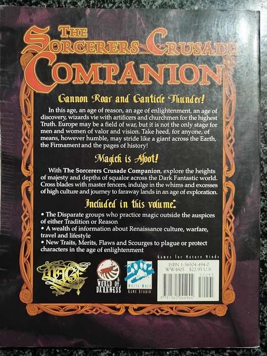 Mage Sorcerers Crusade Role Playing Game - 4 Book Bundle - White Wolf Games