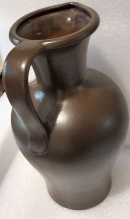 Art Pottery Pitcher West Germany mid century retro Slip Glaze