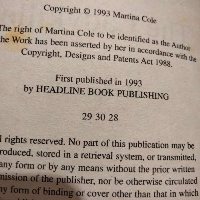Martina Cole - The Lady Killer PB 1993 +The Business PB2007 -soft cover Pre-owned