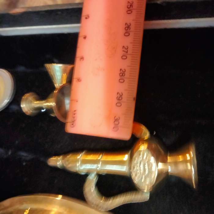 Brass MINIATURE - Tea Set 7 small pieces FAB GIFT