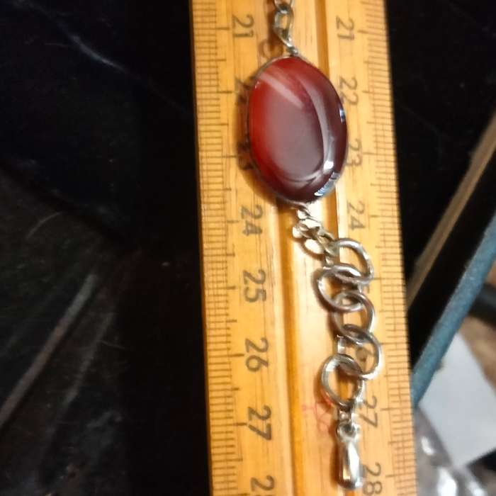 3 - Bracelet - AGATE-12 Genuine Semi Precious Gem Stone + Shell brooch+ Jewelry Box Marble stone NZ