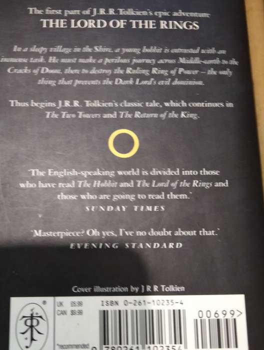 J.R.R. TOLKIEN Lord of Rings 3 books -Pre owned- Soft cover PB 1999-1+2+3 - All for one bid