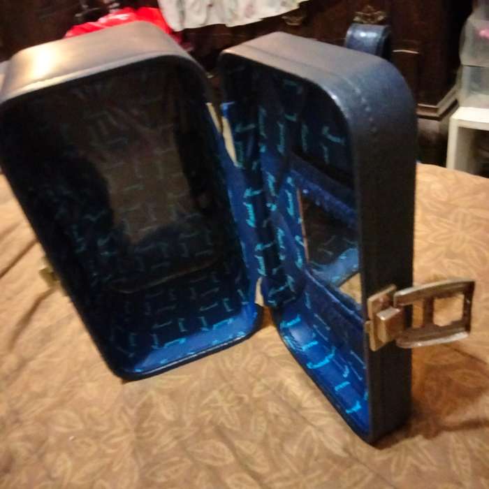 VANITY CASE Vintage - Dark Blue small mirror