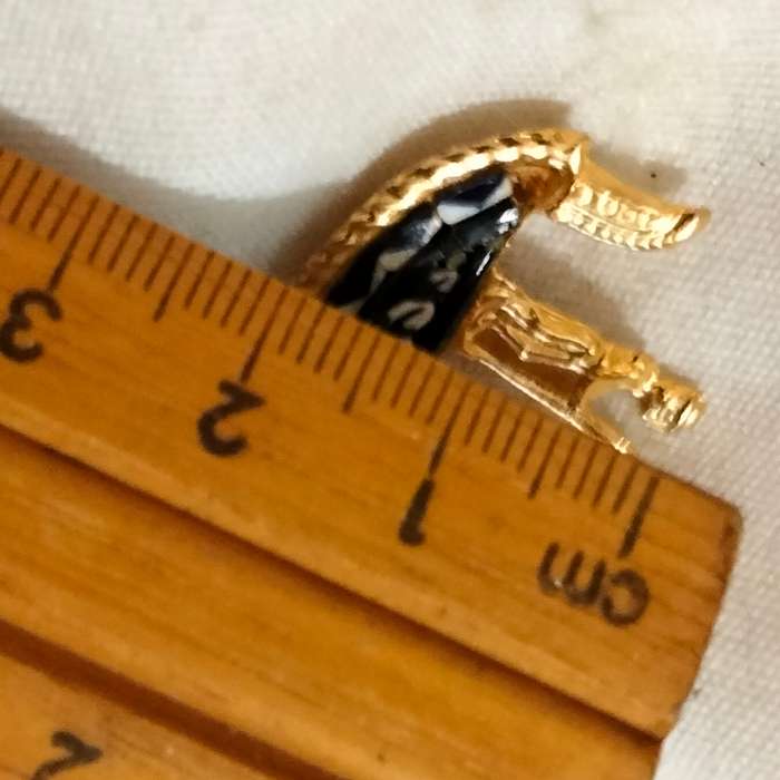 BROOCH Vintage ITALIAN Micromosaic brooch Venice Gold tone metal LOOK At My BUY NOW NO WAITING