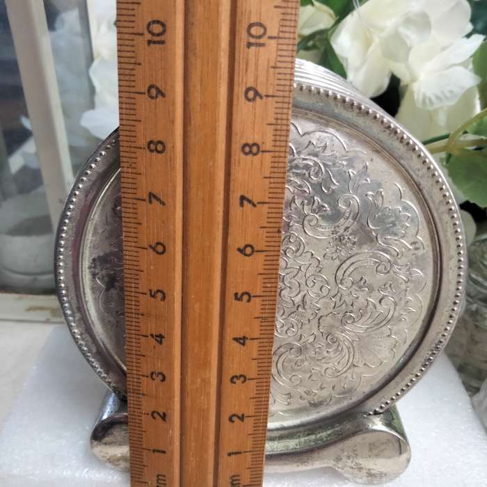 IANTHE silver plated -6 Drip Coasters+Stand-England LOOK at my BUY NOW listings NO WAITING Waiting