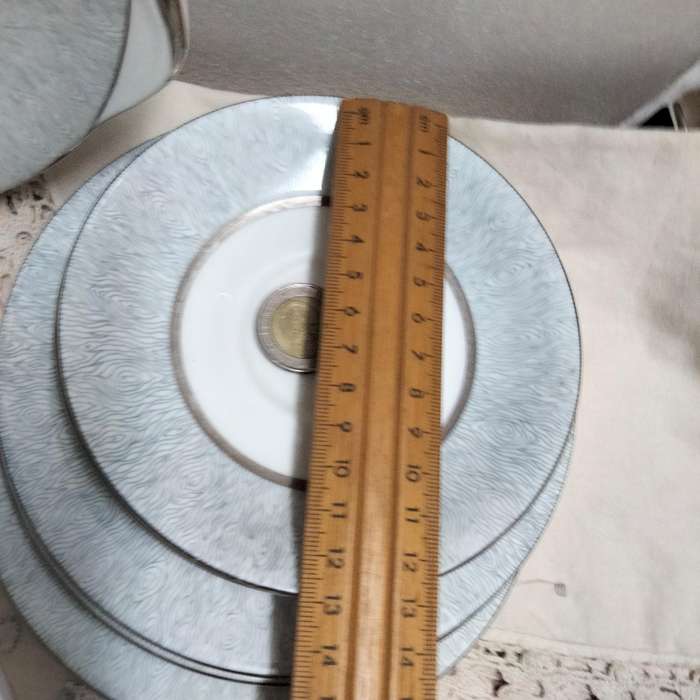 Royal Albert 11 pieces VINTAGE  MIRROR Silver + white- LOOK AT MY BUY NOW LISTINGS NO WAITING