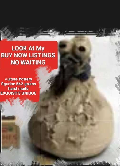 Bespoke art Vulture Pottery  Great sense of humour Unsigned  (In Style of artist Jane Adams)