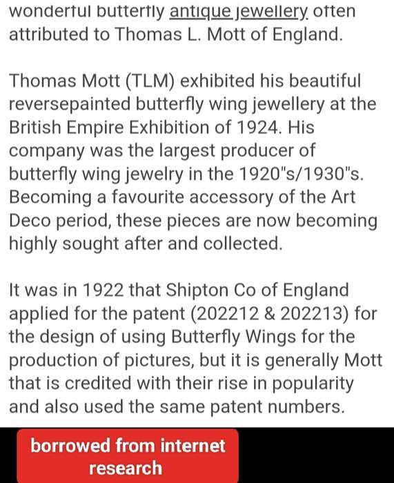 Butterfly wing compact attributed to Thomas L Mott UK look at my Buy Now listings No Waiting