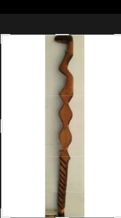 Walking Stick Snake Zig Zag bottom flat rungs hand Carved Look at my Buy Now listings No Waiting