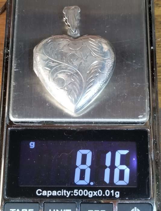 VTGLocket+Choker Chain925 Italy+HEART Sterling Silver 925 double sided LOOK atMy BUY NOW-NO WAITING
