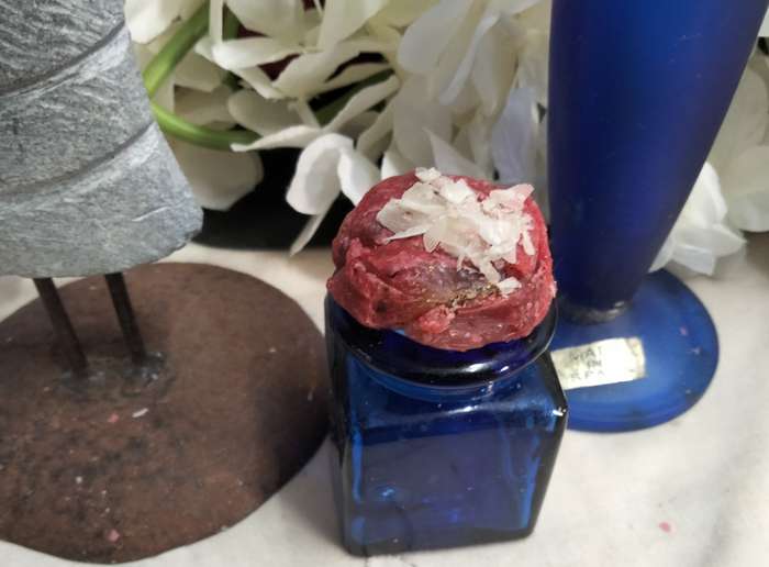 3 candle holders - 2 Glass Candle holder Cobolt blue + 1 Metal Ethnic lady