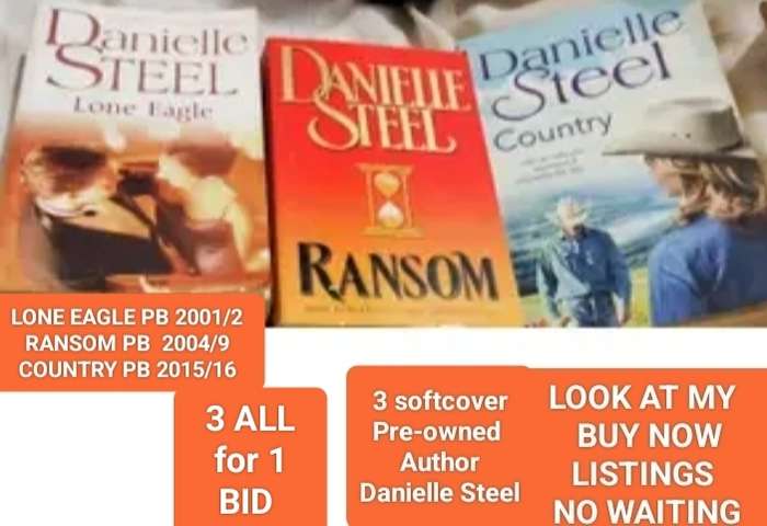 Danielle Steel -Country -Ransom -Lone eagle Softcover pre-owned LOOK At My BUY NOW LISTINGS NOW WAIT