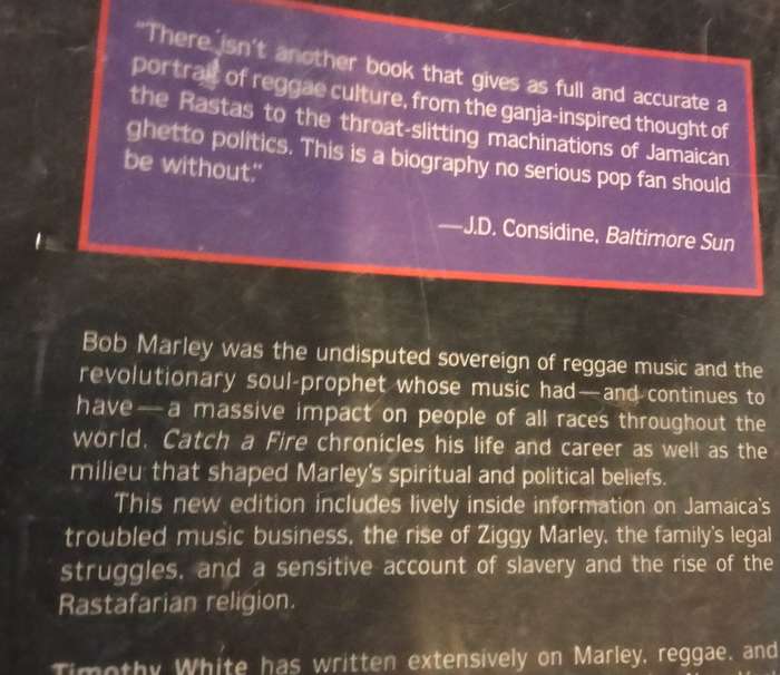 Catch a Fire-The Life of Bob Marley Timothy White revisedEditionPB1992 B+W pics Pre-owned softcover