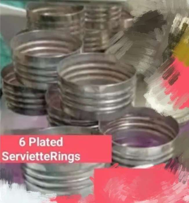 10 ALL for 1 BID - 6 Serviettes Rings + 2 Napkins LOOK At My BUY NOW Items NO WAITING