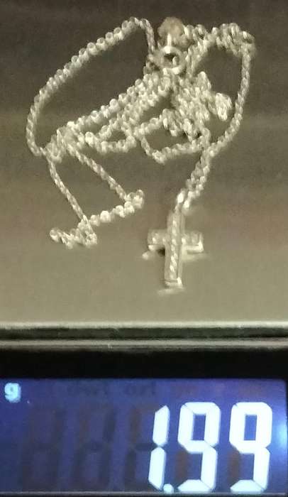 Sterling Silver 925 CHAIN +Marcasite Cross Pendant small - Necklace LOOK at my Buy Now  NO WAITING