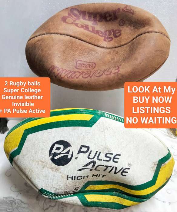 RUGBY BALLS-Super ColIege Invincible Genuine Leather+PA Pulse LOOK At My BUY NOW LISTINGS NO WAITING
