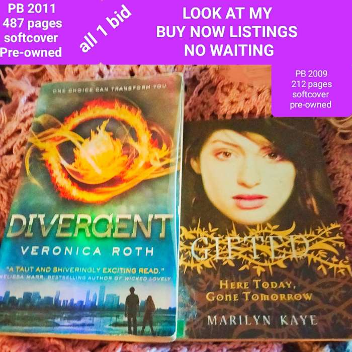 DIVERGENT Veronica Roth PB 2011+ GIFTED PB 2009 Softcover Pre-owned