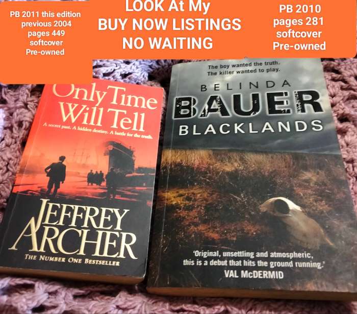 2 booksJeffrey Archer Only Time Will Tell PB 2011+Blacklands Belinda BauerPB 2010softcover Pre-owned