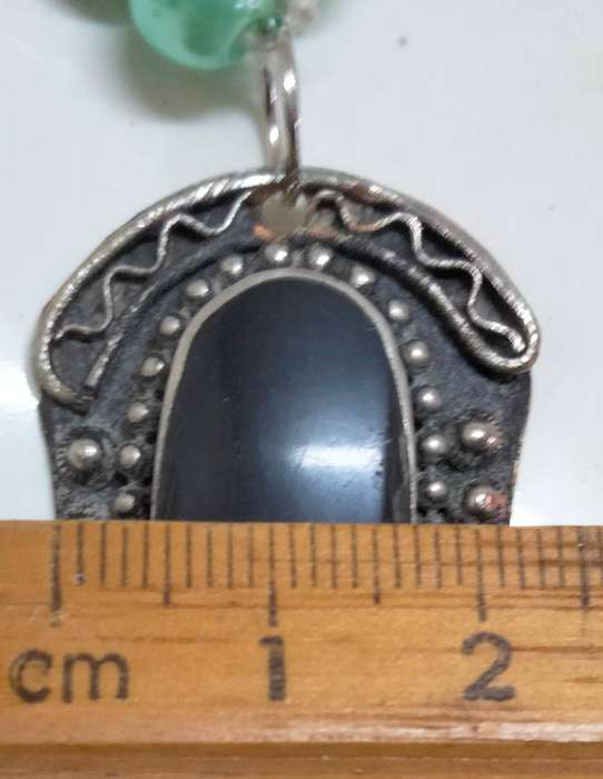 Pearls faux Aqua+Pendant Tibetan style Black onyx fauxLOOK At My BUY NOW LISTINGS NO WAITING