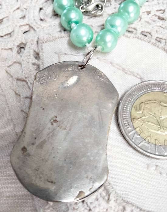 Pearls faux Aqua+Pendant Tibetan style Black onyx fauxLOOK At My BUY NOW LISTINGS NO WAITING