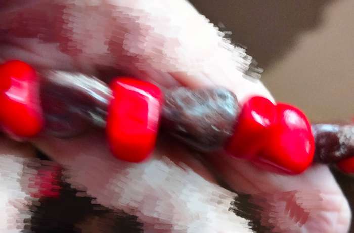 Necklace RED JASPER QUARTZ Acorn red grey quartz veins mix small Chunky semi PRECIOUS GEMSTONE