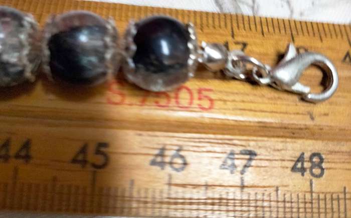 black clear crushed sparkling beads and silver tone spacers