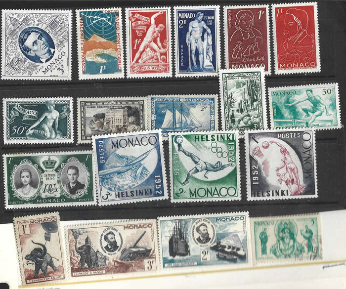 Monaco hinged mint last stamp is used as scanned