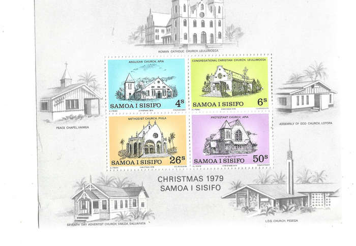Samoa 1979 Christmas mini sheet MNH as scanned