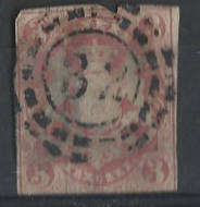 Bavaria used imperf 3 kreuzer as scanned