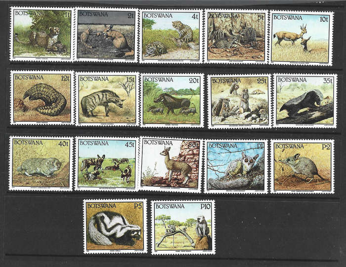 Botswana lovely MNH animal set as scanned