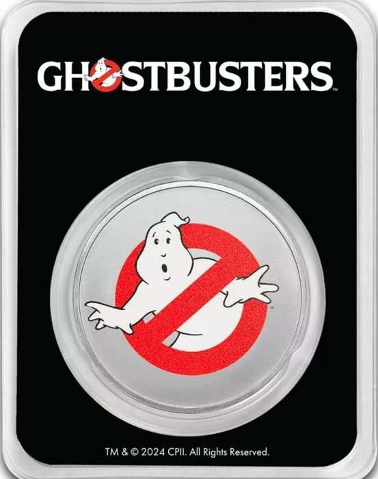 Ghostbusters® 40th Anniversary Colourised 1oz Silver $2 Niue 2024.