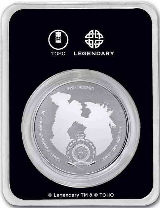 King Kong ® 1oz Silver vs Godzilla: Official Coin in Movie Niue $2 2021.
