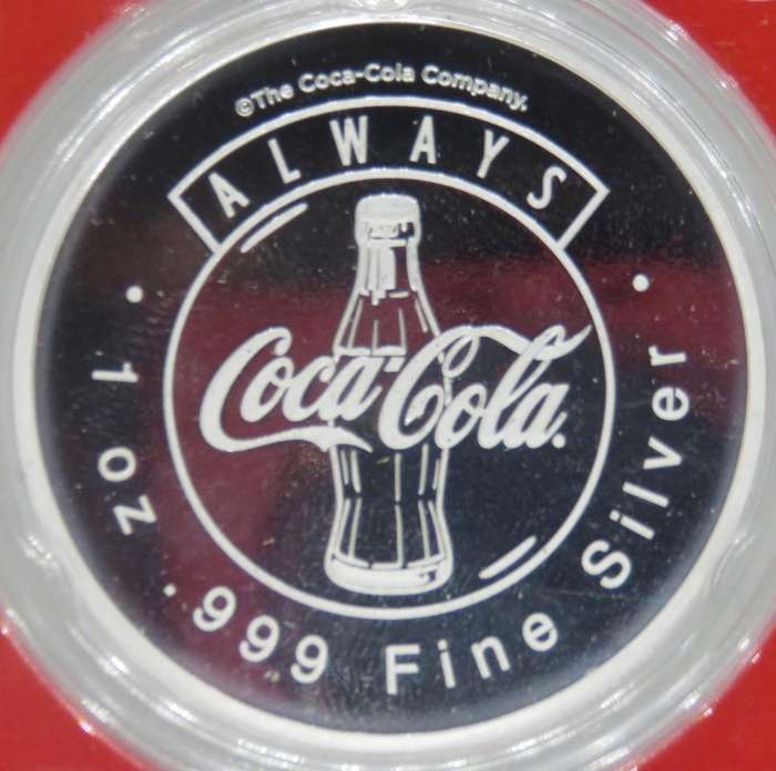 Coca-Cola® 1oz Fine Silver -  Polar Bear Colourised Round. .999 Fine Silver Coin - Always