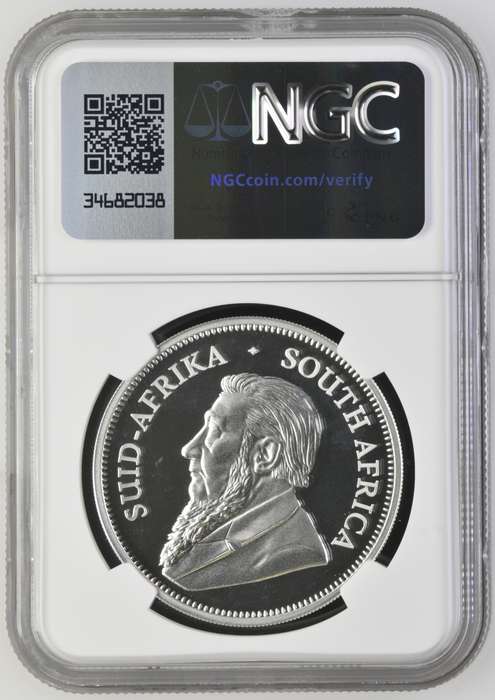 South Africa  Republic 1oz Silver R5 Big 5  Rhino of 2022 Proof 68 Ultra Cameo NGC Graded Proof PF68