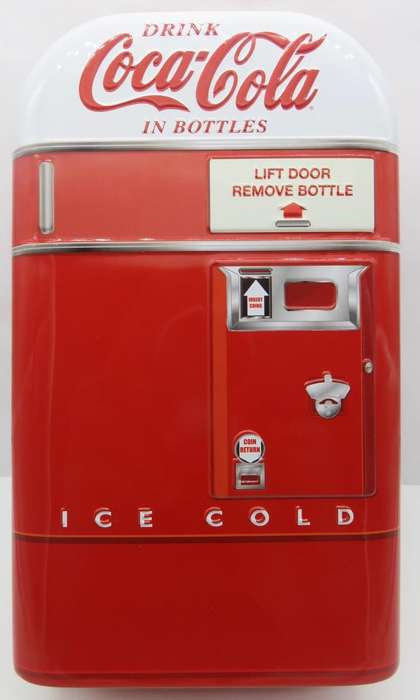 Coca-Cola® Vintage 1oz Silver Colourised Bottle With Stunning Coca Cola Money Box Tin & COA.