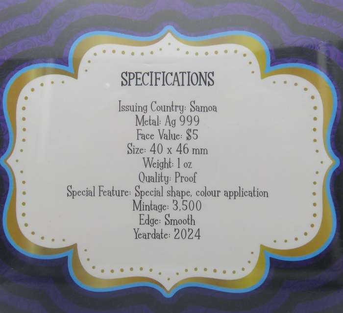 Willy Wonka & The Chocolate Factory 1oz Silver Coin Samoa 2024