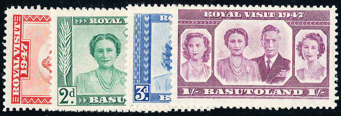 Basutoland - 1947 - Royal Visit - set of 4 fine mint hinged . SACC 32-35 .