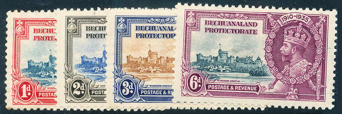 Bechuanaland - 1935 - KGV Silver Jubilee - set of 4 mint unhinged . SG 111-114 .
