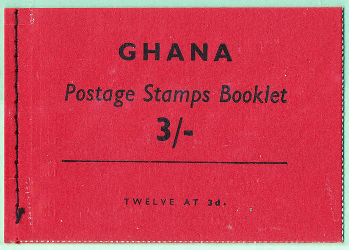 Ghana Stamp Booklets - 1961 - 3s carmine-red cover complete booklet . SB - 2 .