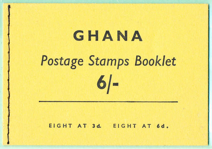 Ghana Stamp Booklets - 1961 - 6s pale yellow cover complete booklet . SB-3 .