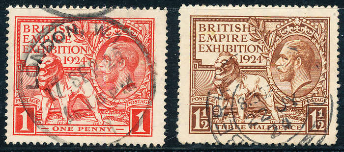 Great Britain - 1924 - Empire Exhibition - set of 2 fine used . SG 430-431 .
