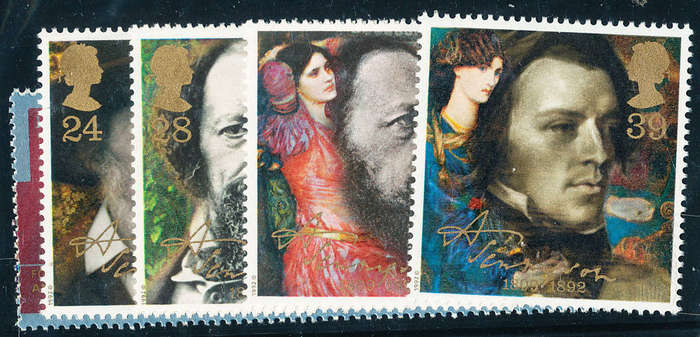 Great Britain - 1992 - 40th Anniv of Queens Accession & Lord Tennyson - sets of mint unhinged .