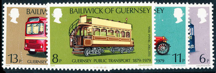 Guernsey - 1979 - Historic Public Transport - set of 4 mint unhinged . SG 207-210 .